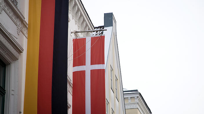 Flaggen Deutschland Dänemark
