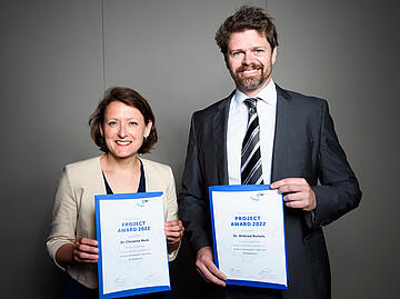 Laureates Christine Merk and Wilfried Rickels